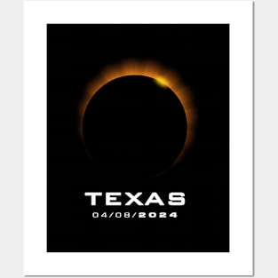 Total Solar Eclipse 2024 Texas Posters and Art